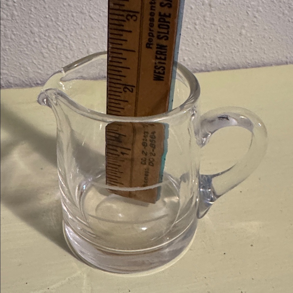 VTG Lenox Clear Glass Mini Pitcher for cream or espresso - Picture 2 of 5